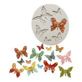 Molde Silicona Mariposas Surtidas x 6 Piezas